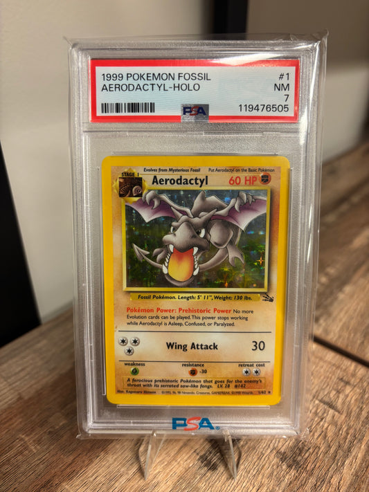 Aerodactyl Fossil Holo Rare 1 PSA 7