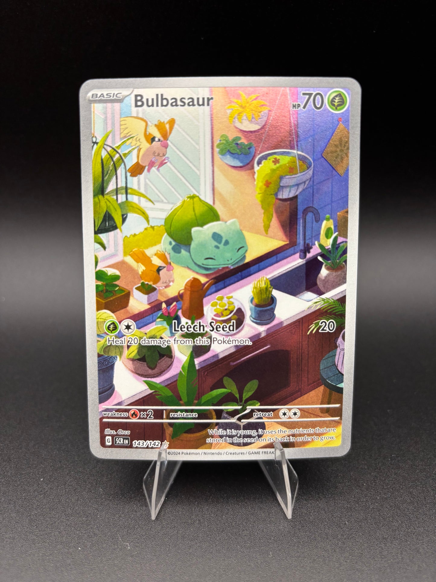 Bulbasaur Stellar Crown Illustration Rare 143/142