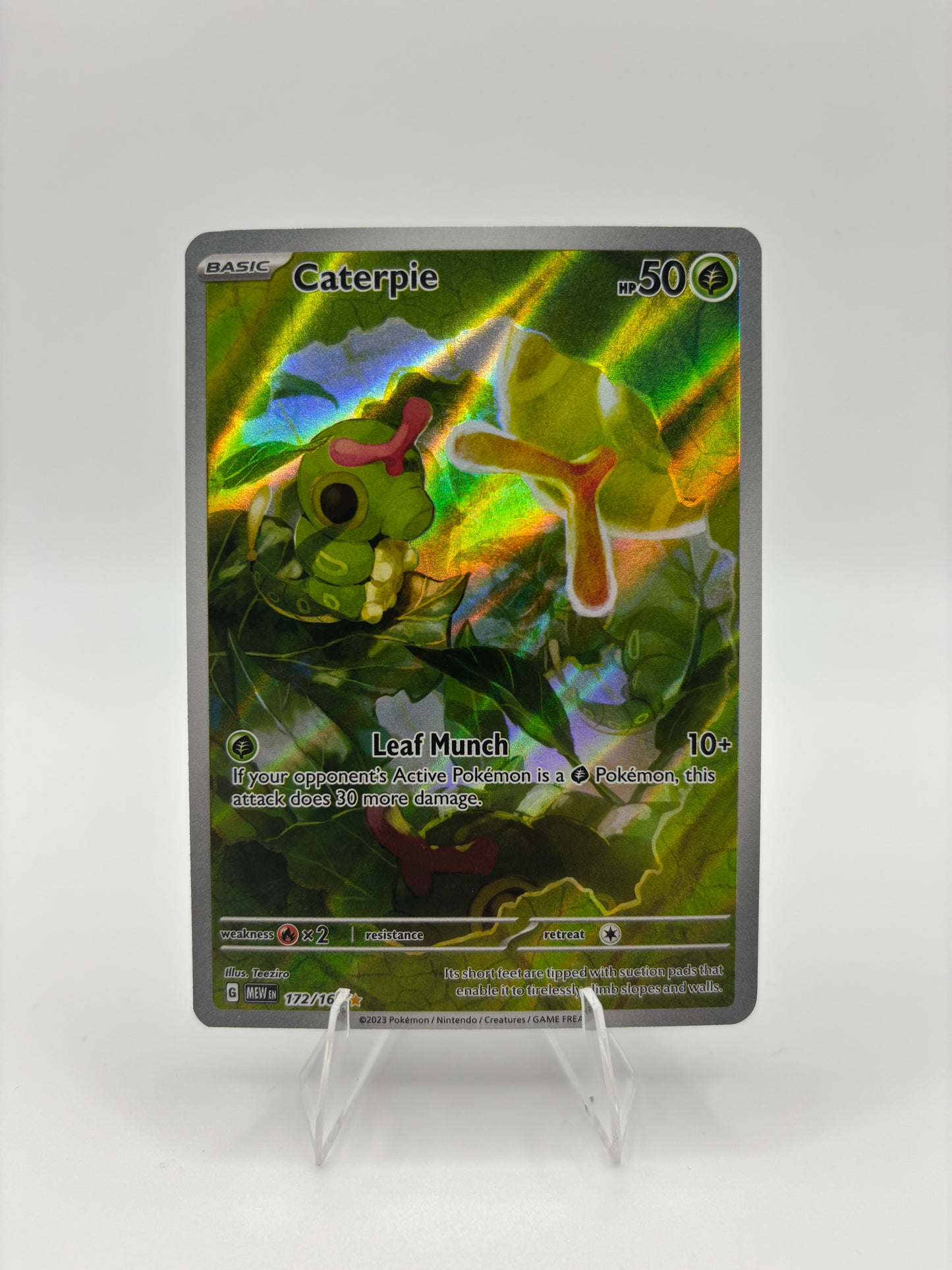 Caterpie Scarlet & Violet 151 Illustration Rare 172/165