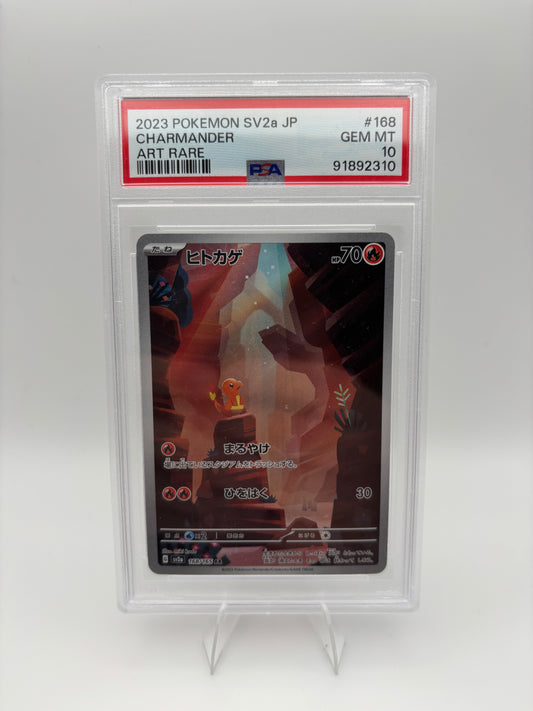 Charmander Japanese Scarlet & Violet 151 Art Rare 168/165 PSA 10