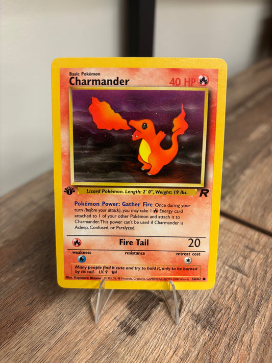 Charmander Team Rocket 50/82 1st Edition Common Card