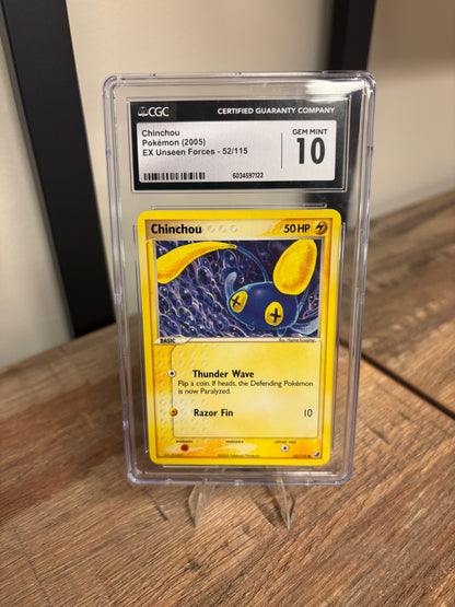 Chinchou EX Unseen Forces 52/115 CGC 10 Gem Mint