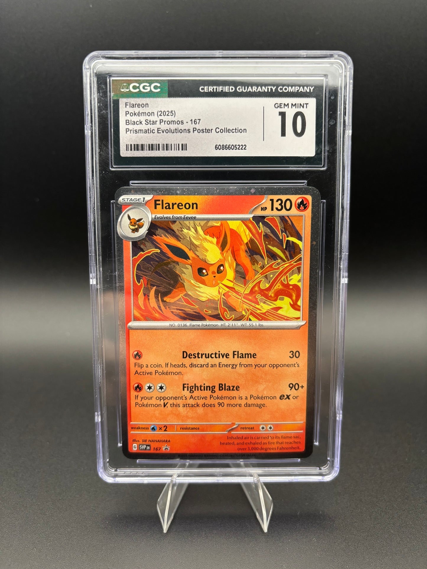 Flareon (Cosmos Holo) Scarlet & Violet Black Star Promo 167