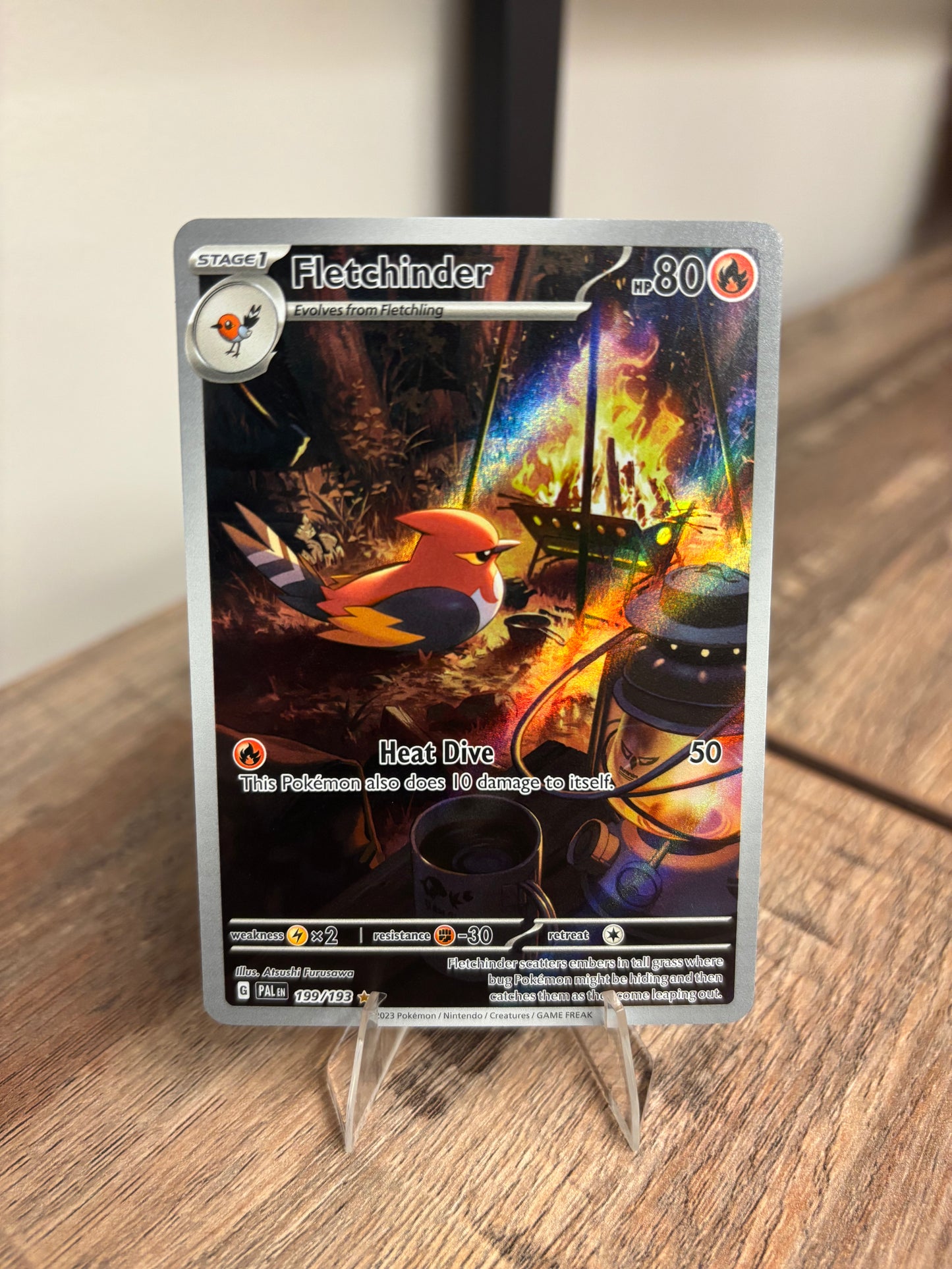 Fletchinder Paldea Evolved Illustration Rare 199/193