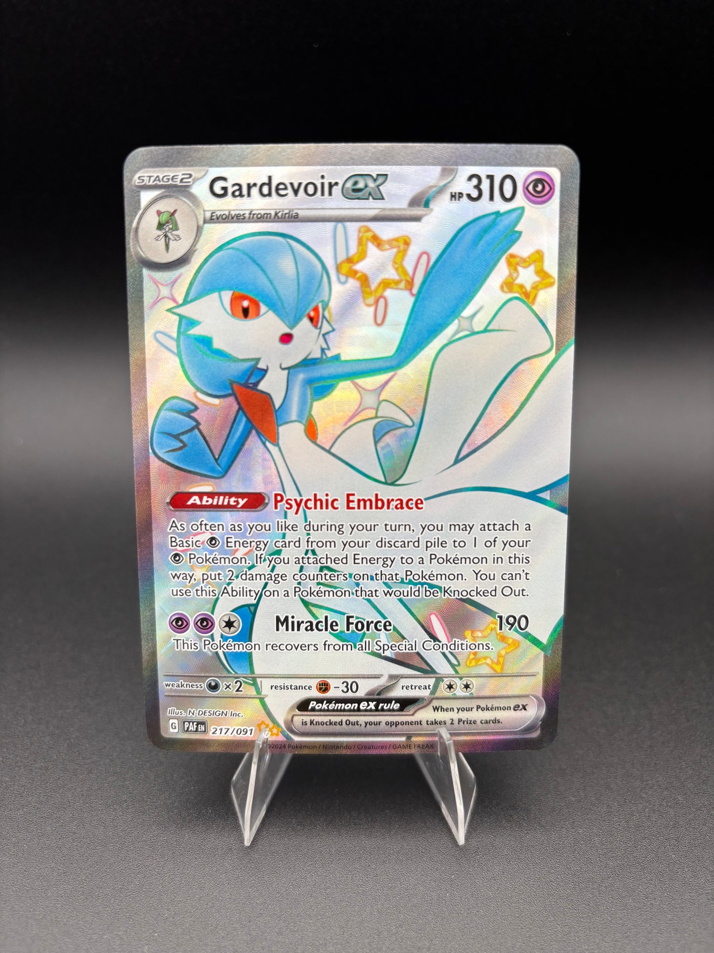 Gardevoir ex Paldean Fates Shiny Ultra Rare 217/091
