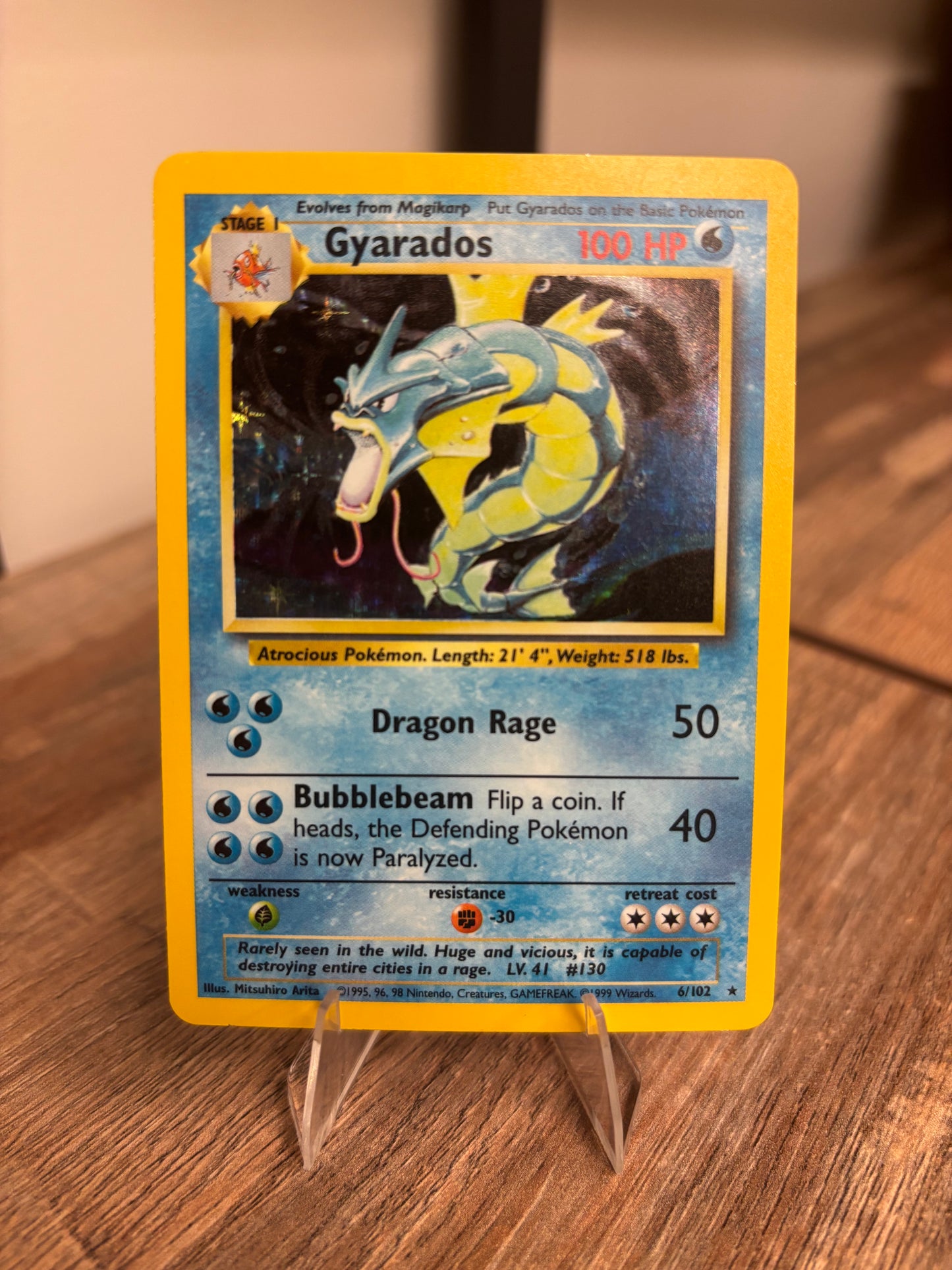 Gyarados Base Set (Unlimited) Holo Rare 6