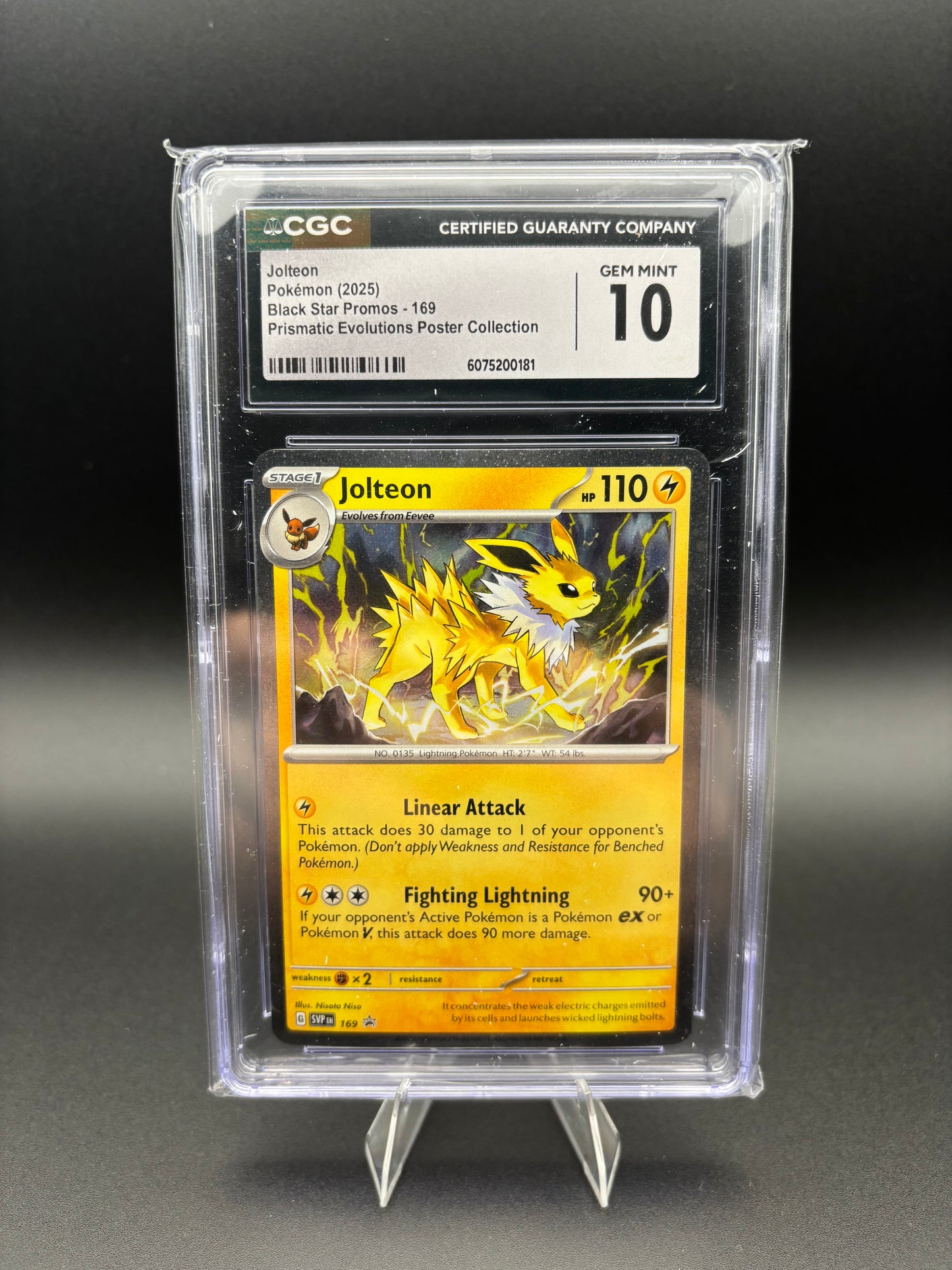 Jolteon (Cosmos Holo) Scarlet & Violet Promo 169 CGC 10 Gem Mint