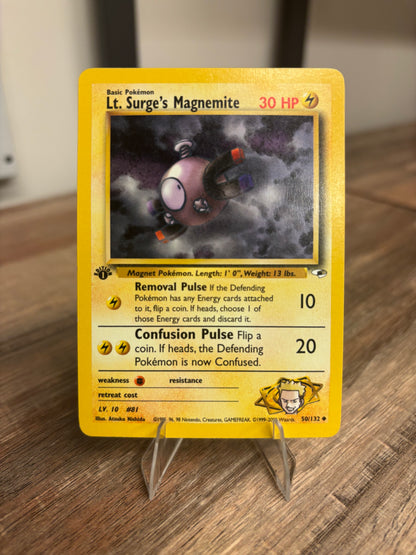 Lt. Surge's Magnemite Gyn Heroes 1st Edition 50