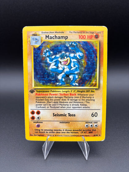 Machamp Base Set Shadowless Deck Exclusives Holo Rare 008/102