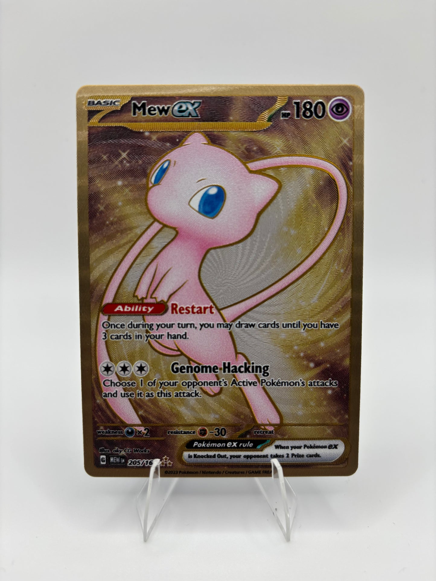 Mew ex 151 Ultimate Premium Collection Metal Card Double Rare 205/165