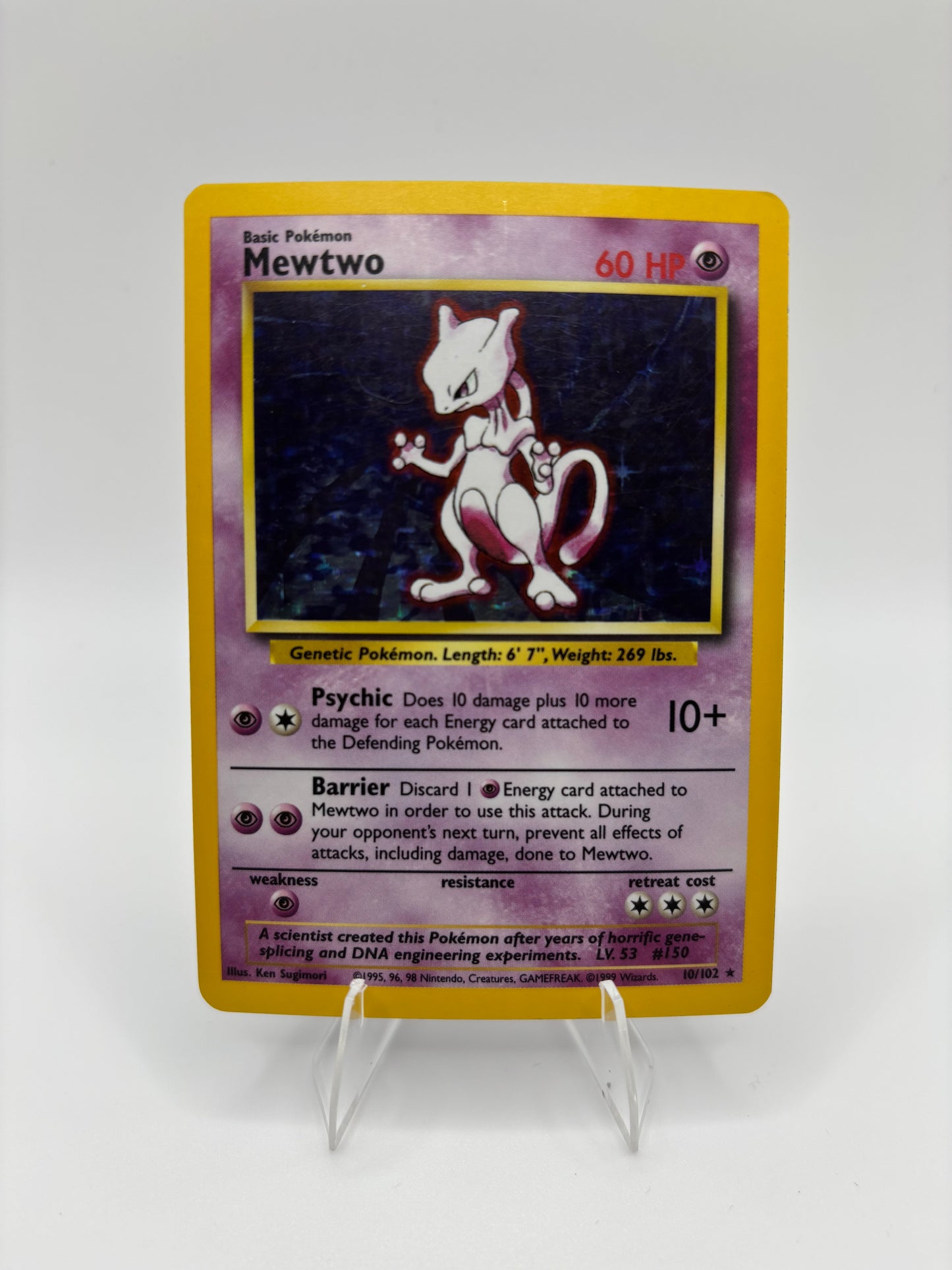 Mewtwo Base Set (Unlimited) Holo Rare 10