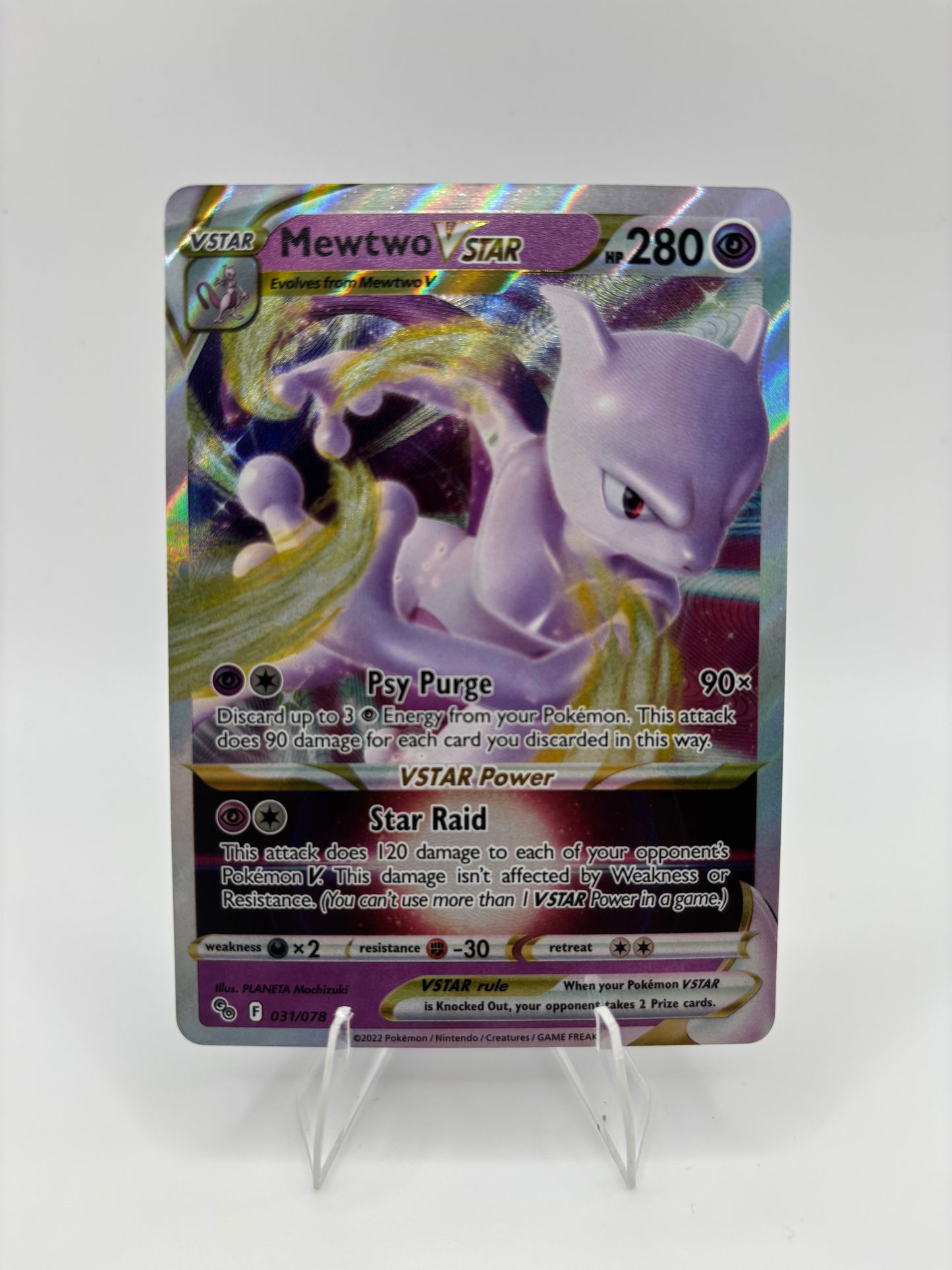 Mewtwo VSTAR Pokemon Go Ultra Rare 031/078