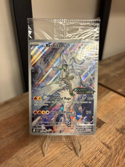 N's Reshiram (Journey Together Stamped) Scarlet & Violet Promo Illustration Rare 167/159