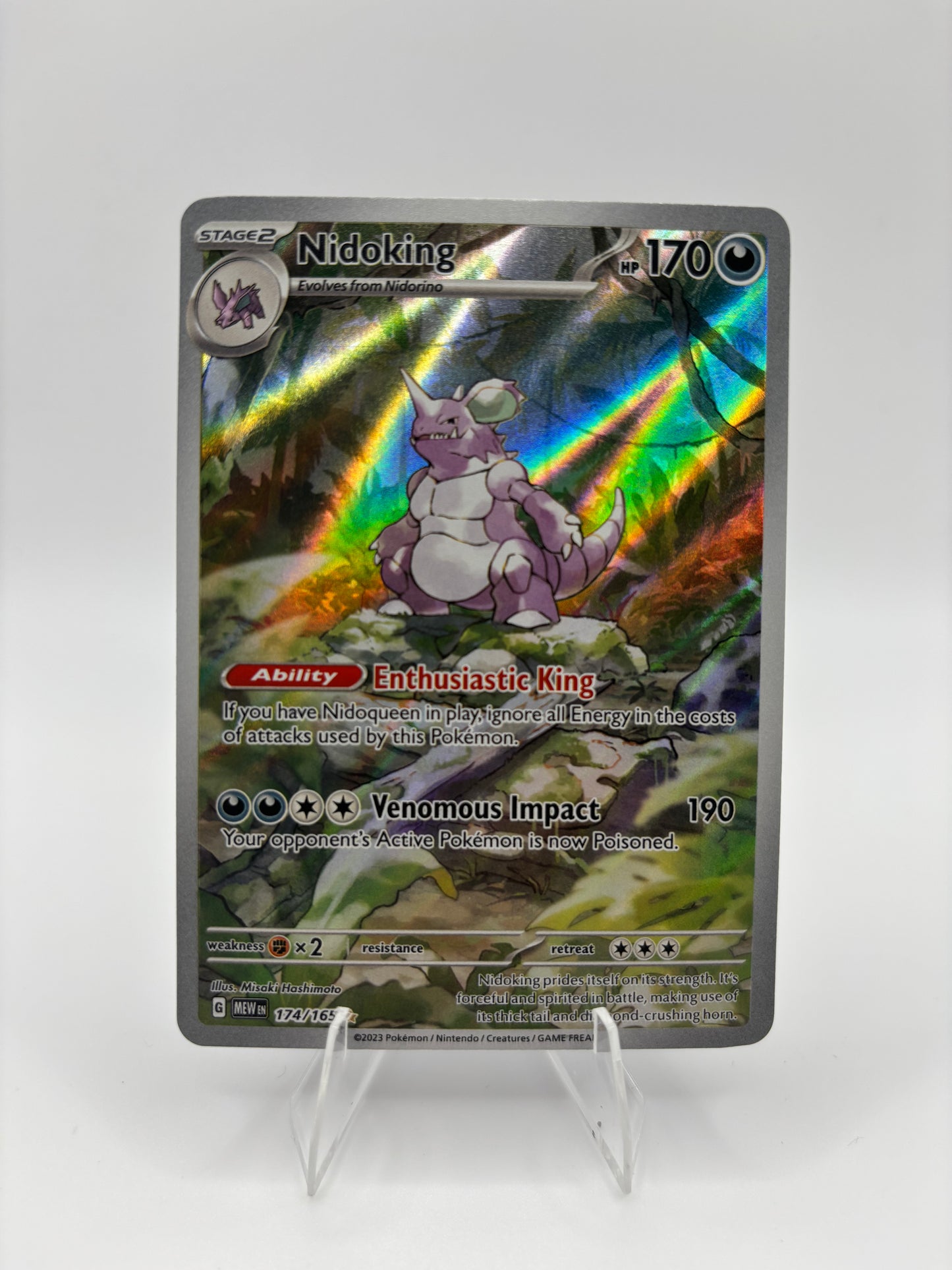 Nidoking Scarlet & Violet 151 Illustration Rare 174/165