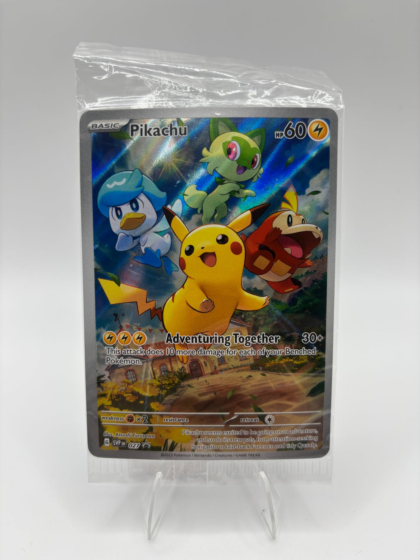 Pikachu Scarlet & Violet Black Star Promo 027 Sealed