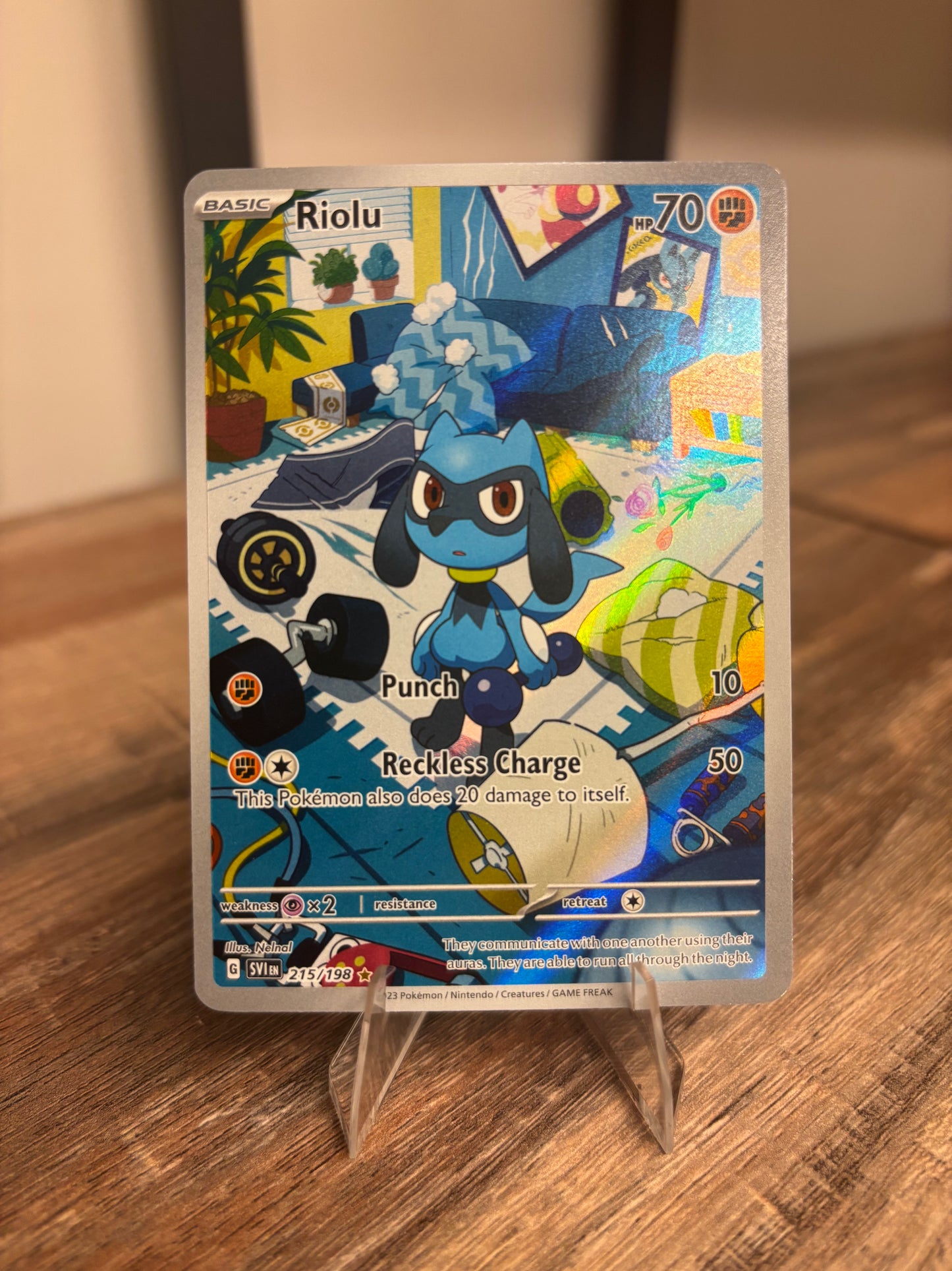 Riolu Scarlet & Violet Base Set Illustration Rare 215/198