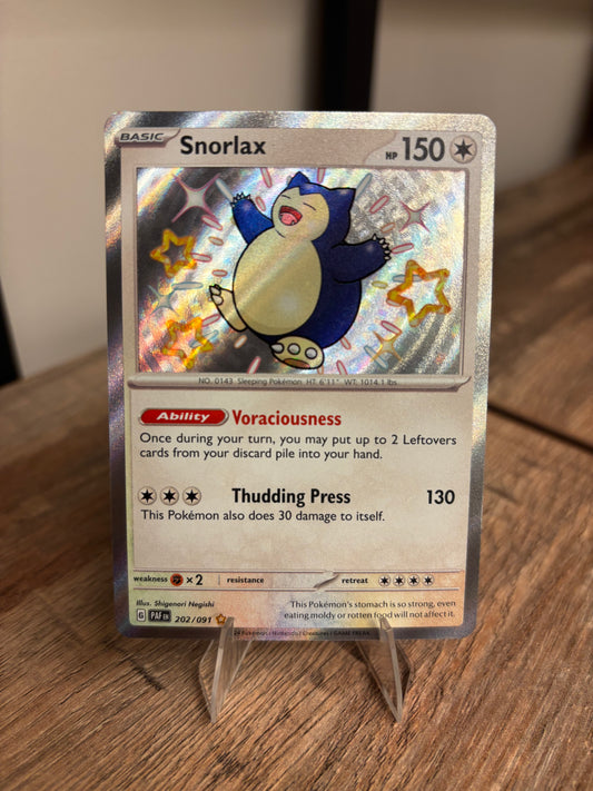 Snorlax Paldean Fates Shiny Rare 202/091