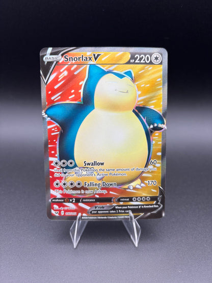 Snorlax V (Full Art) Sword & Shield Base Set Ultra Rare 197/202