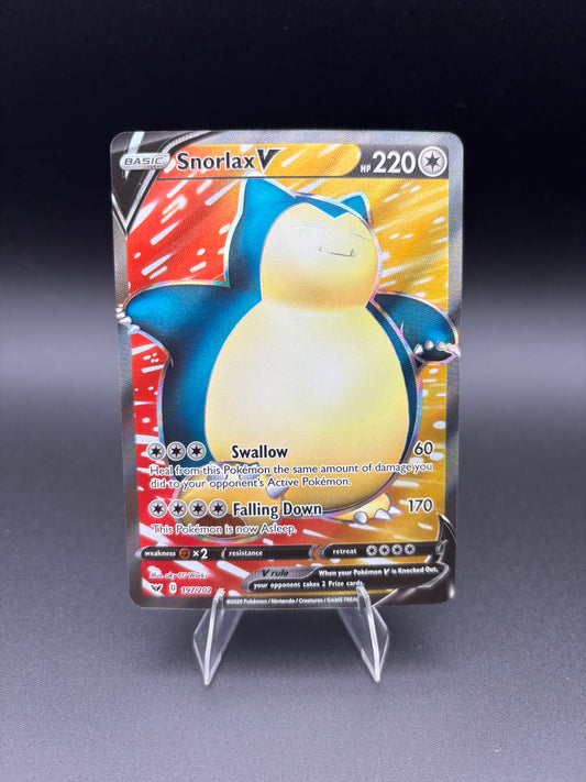 Snorlax V (Full Art) Sword & Shield Base Set Ultra Rare 197/202