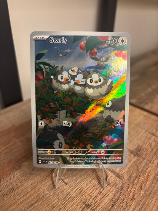 Starly Scarlet & Violet Base Set Illustration Rare 221/198