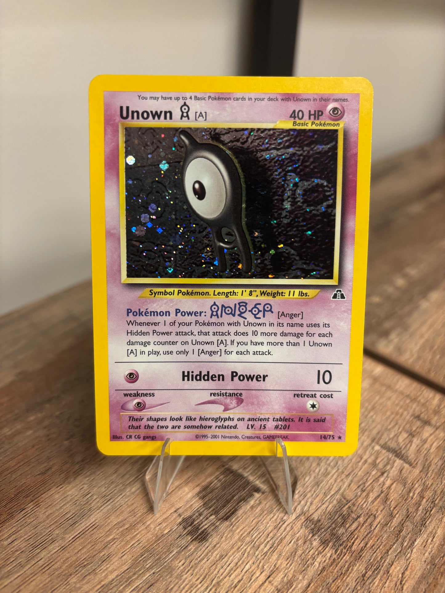 Unown (A) Neo Discovery Holo Rare 14