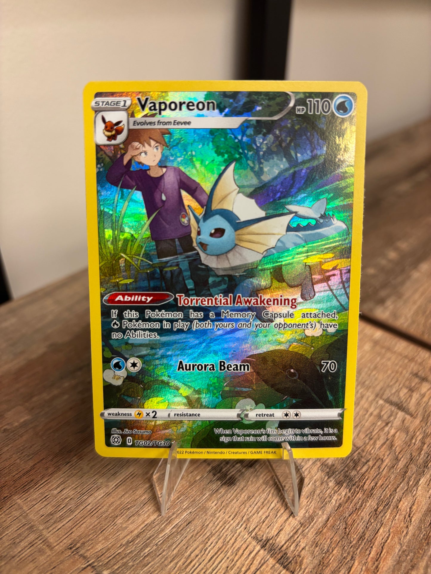 Vaporeon Brilliant Stars Trainer Gallery Ultra Rare TG02/TG30