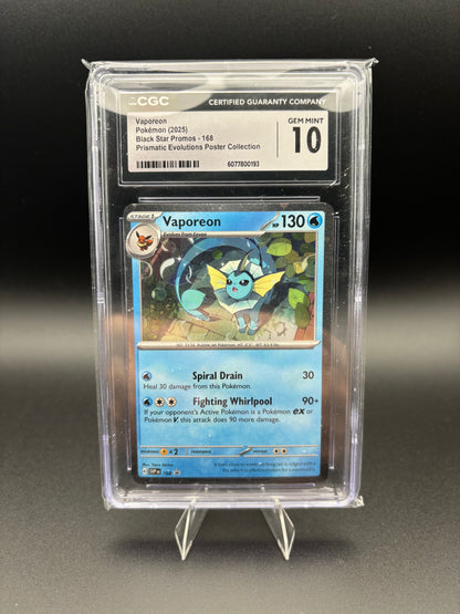 Vaporeon (Cosmos Holo) Scarlet & Violet Promo 168 CGC 10 Gem Mint