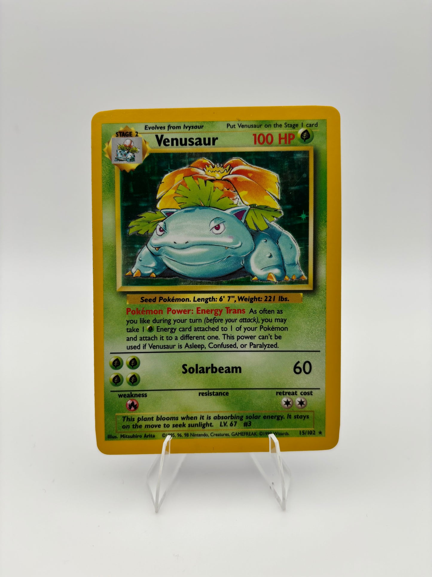 Venusaur Base Set (Unlimited) Holo Rare 15