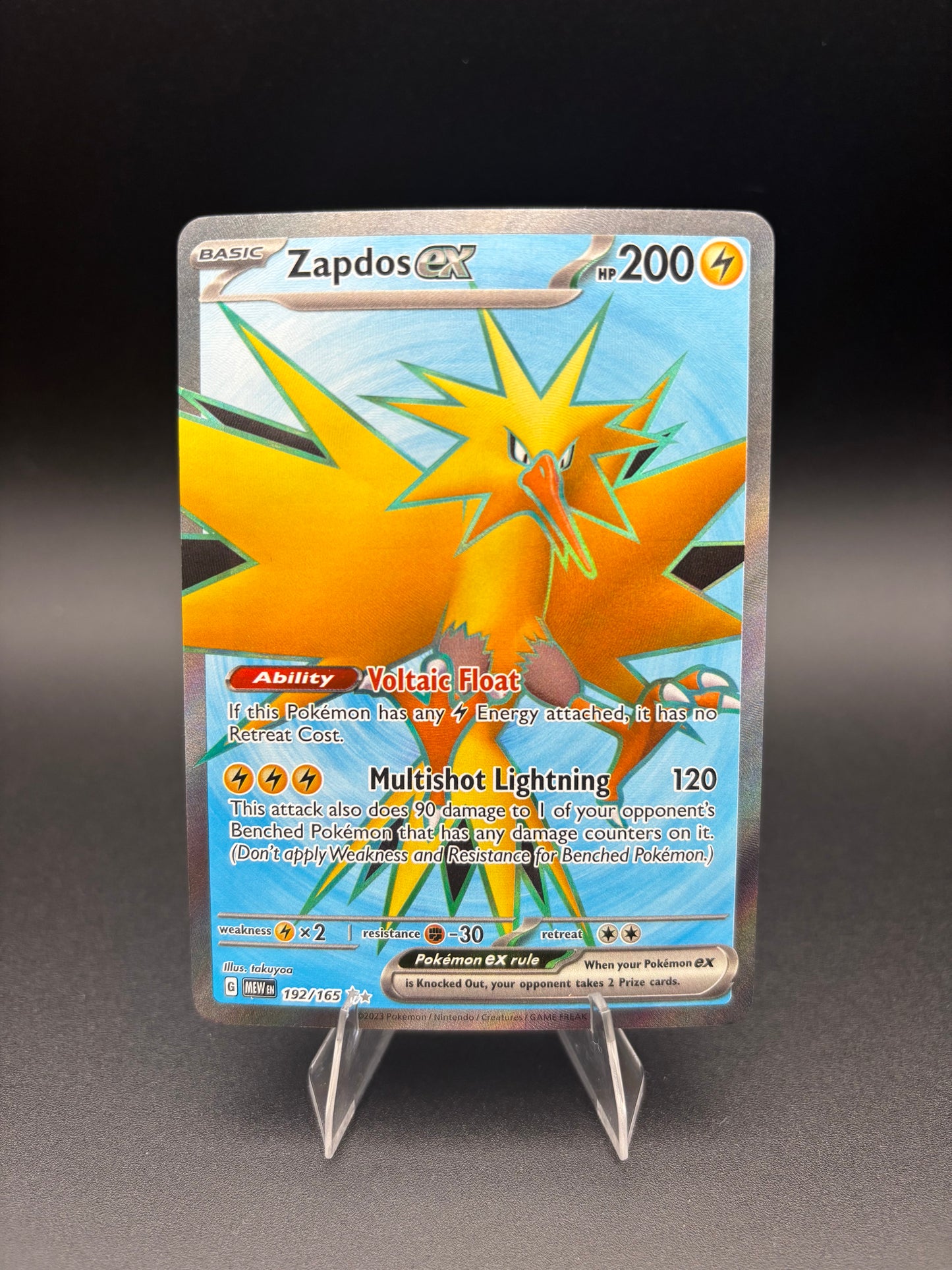 Zapdos ex Scarlet & Violet 151 Ultra Rare 192/165